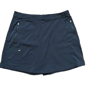 L.L. BEAN Comfort Trail Wrap Skort in Black  Lightweight Hiking  SZ 10